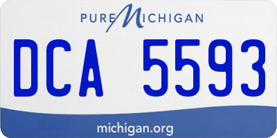 MI license plate DCA5593