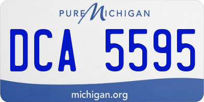 MI license plate DCA5595