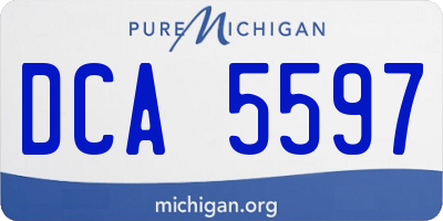 MI license plate DCA5597