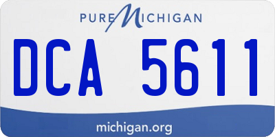 MI license plate DCA5611