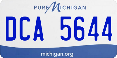 MI license plate DCA5644