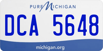 MI license plate DCA5648