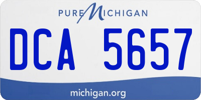 MI license plate DCA5657