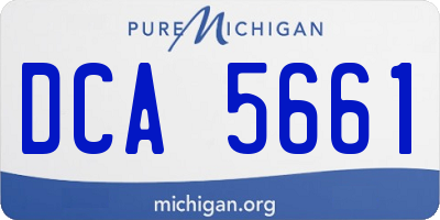 MI license plate DCA5661