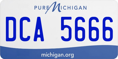 MI license plate DCA5666