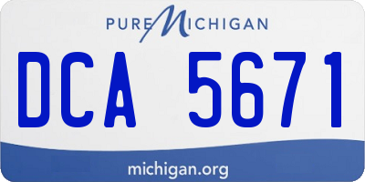 MI license plate DCA5671