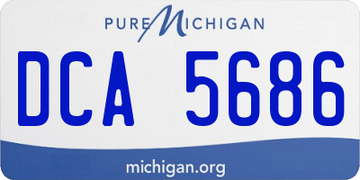 MI license plate DCA5686