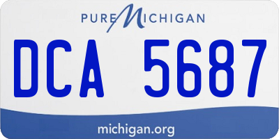 MI license plate DCA5687