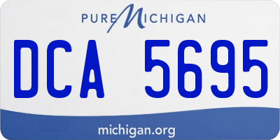 MI license plate DCA5695