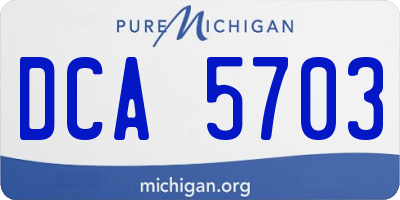 MI license plate DCA5703