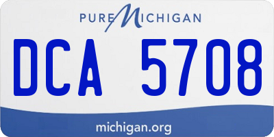 MI license plate DCA5708