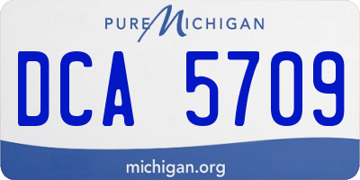 MI license plate DCA5709