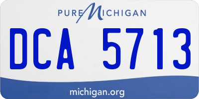 MI license plate DCA5713