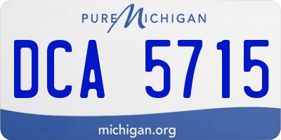 MI license plate DCA5715