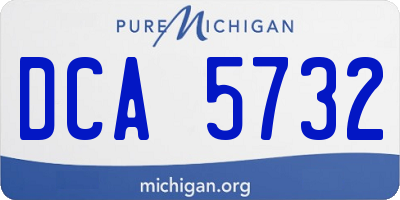 MI license plate DCA5732