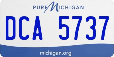 MI license plate DCA5737