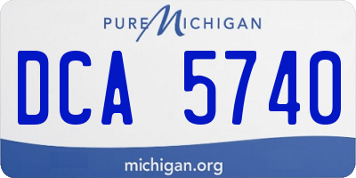 MI license plate DCA5740