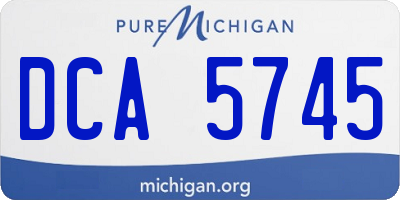 MI license plate DCA5745