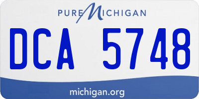 MI license plate DCA5748