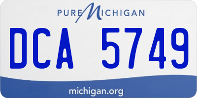 MI license plate DCA5749