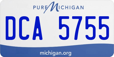 MI license plate DCA5755