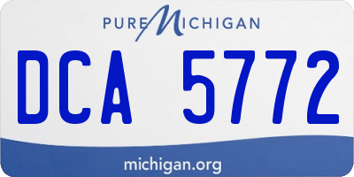 MI license plate DCA5772