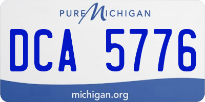MI license plate DCA5776