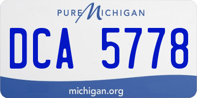 MI license plate DCA5778