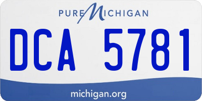 MI license plate DCA5781