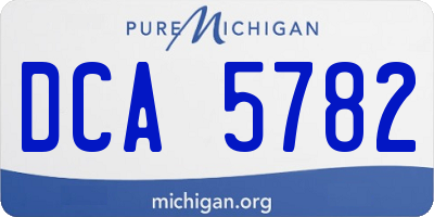 MI license plate DCA5782