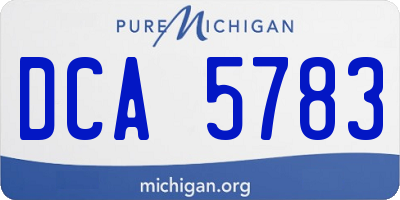 MI license plate DCA5783