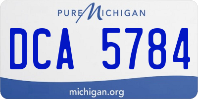 MI license plate DCA5784