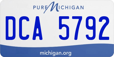 MI license plate DCA5792