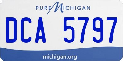 MI license plate DCA5797