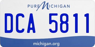 MI license plate DCA5811