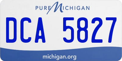 MI license plate DCA5827