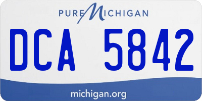 MI license plate DCA5842