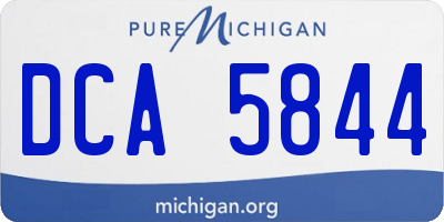 MI license plate DCA5844