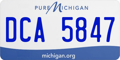 MI license plate DCA5847