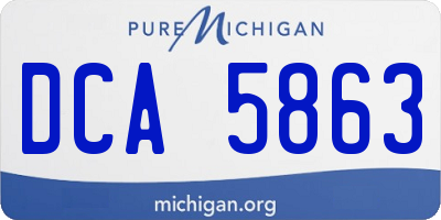 MI license plate DCA5863