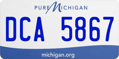 MI license plate DCA5867