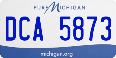 MI license plate DCA5873