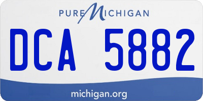 MI license plate DCA5882