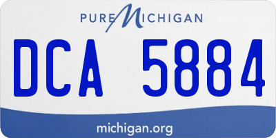 MI license plate DCA5884