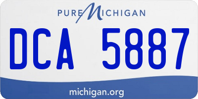MI license plate DCA5887