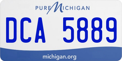 MI license plate DCA5889