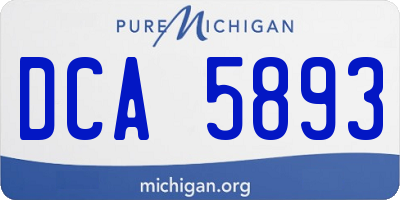 MI license plate DCA5893