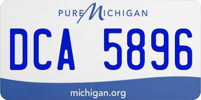 MI license plate DCA5896