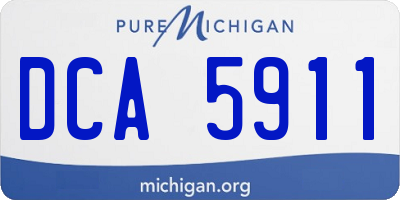 MI license plate DCA5911