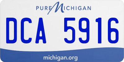 MI license plate DCA5916